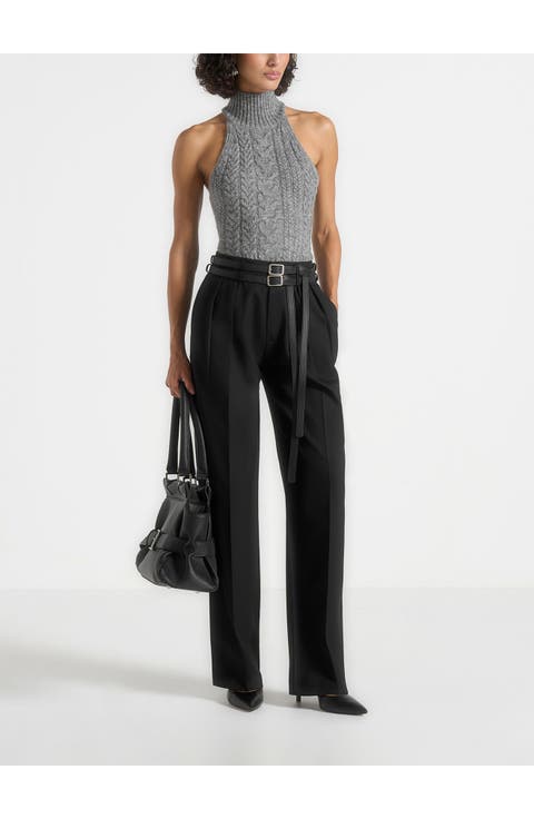 Pascale Tailored Twin Belt Trousers