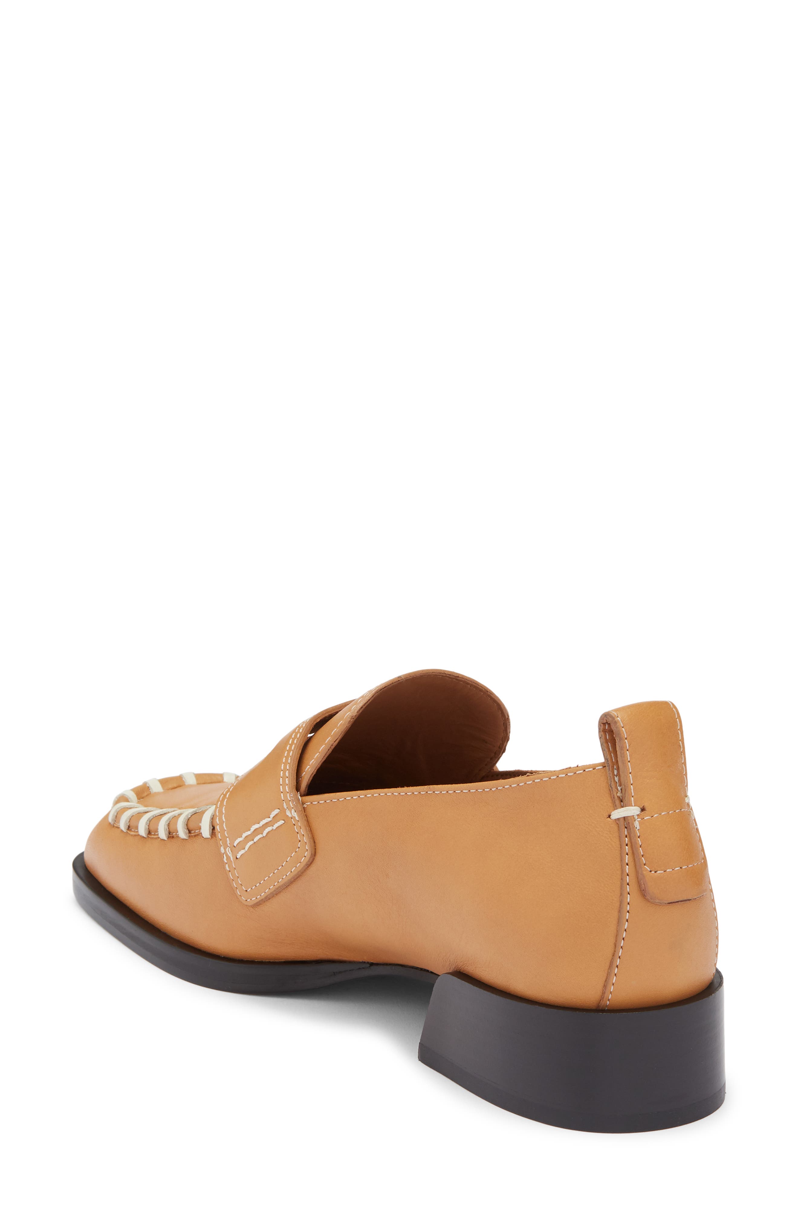 LABUCQ George Whipstitch Penny Loafer, Alternate, color, Camel