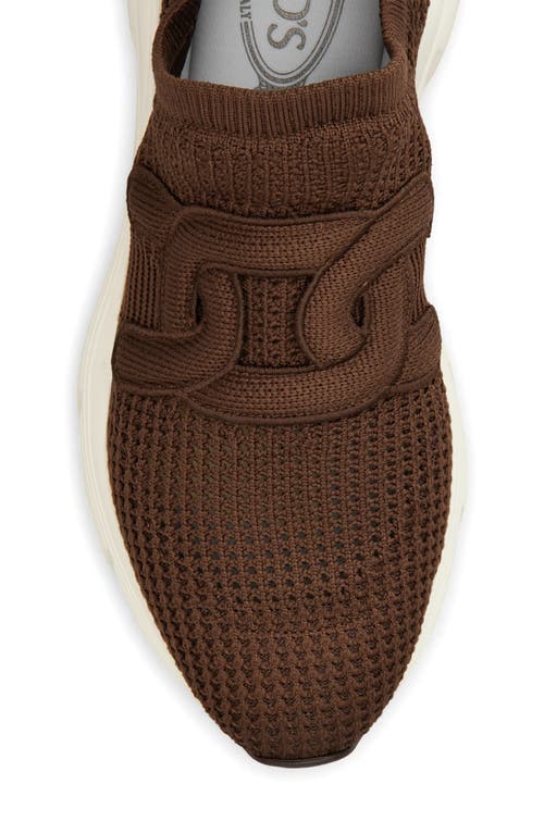 Tod's Womens Tods Sport Run 54c Calzino Logo-embellished Mesh-knit Low-top Trainers In Testa Moro