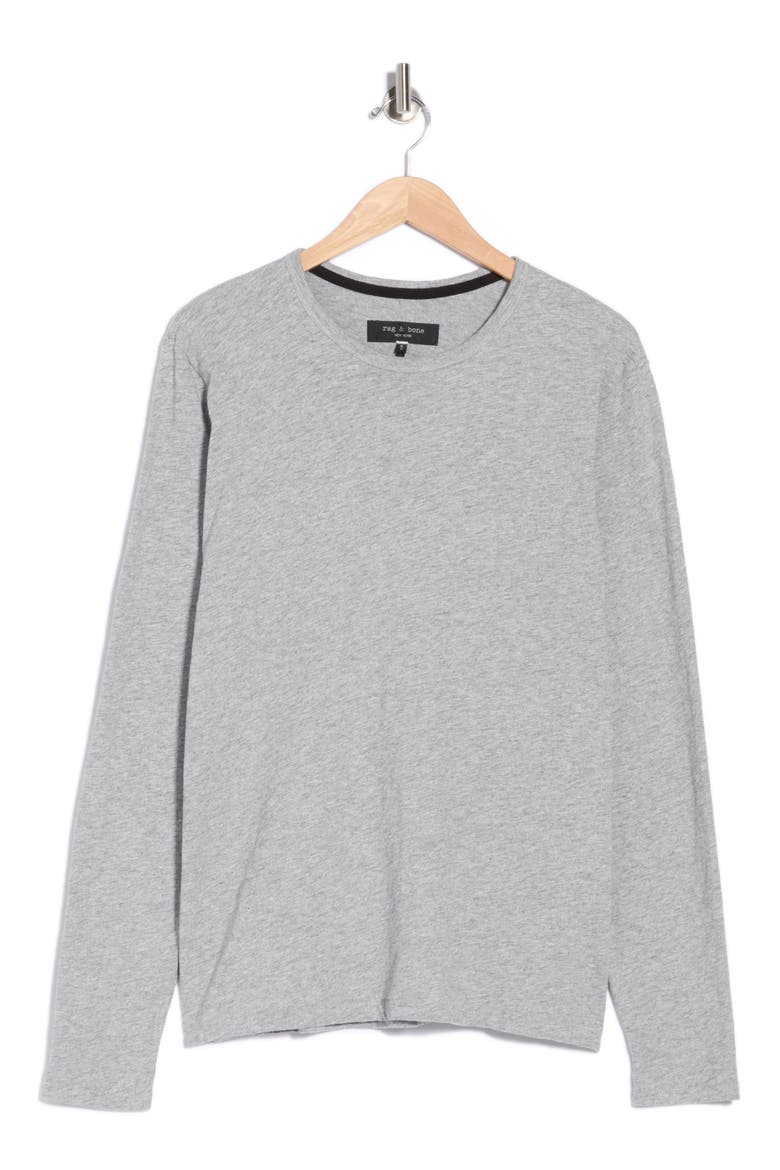 Long Sleeve Slubbed Jersey T-Shirt, Alternate, color, HEATHER GREY