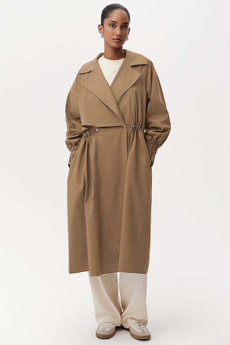 Daniele Belted Midi Trenchcoat, Alternate, color, CAMEL
