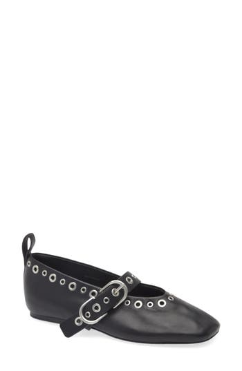Rag & Bone Black Spire Mary Jane Ballerina Flats In Black