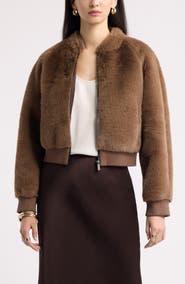 Nordstrom Faux Fur Bomber Jacket