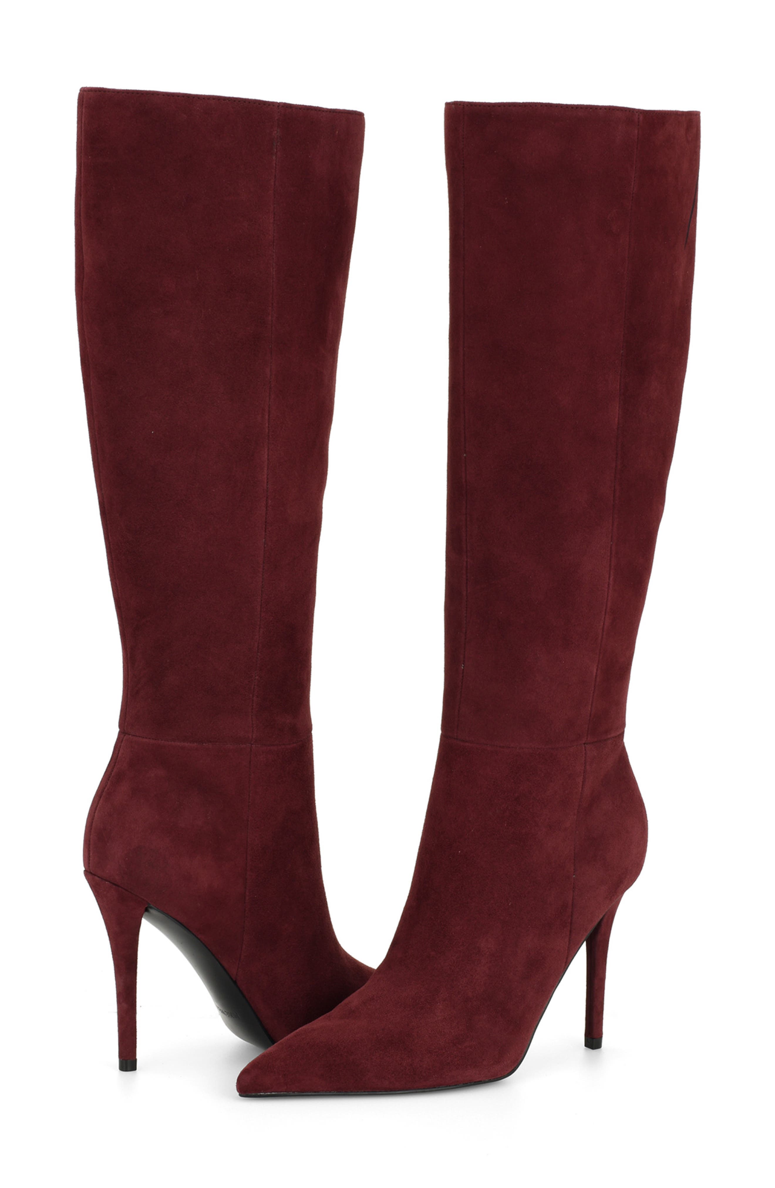 Cherri Faux Leather Knee High Boot, Alternate, color, DARK RED