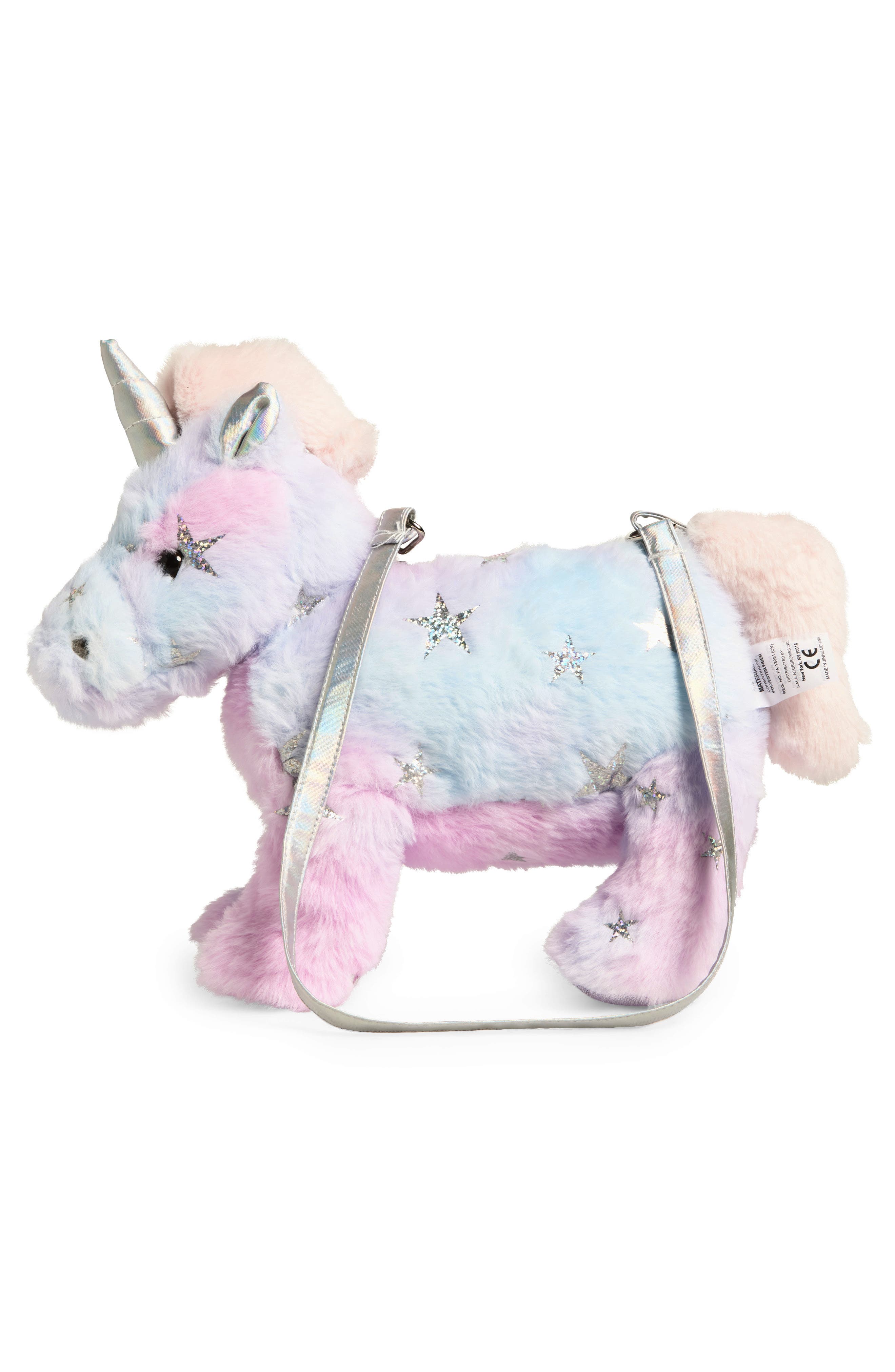 Capelli New York Kids
 Faux Fur Unicorn Bag, Alternate, color, 