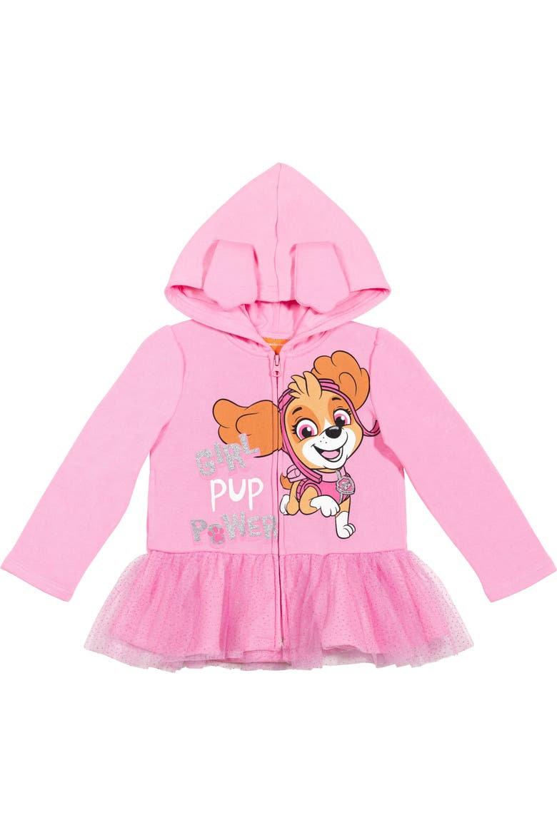 Skye Girls' Fleece Zip-Up Hoodie, Main, color, Skye Pink
