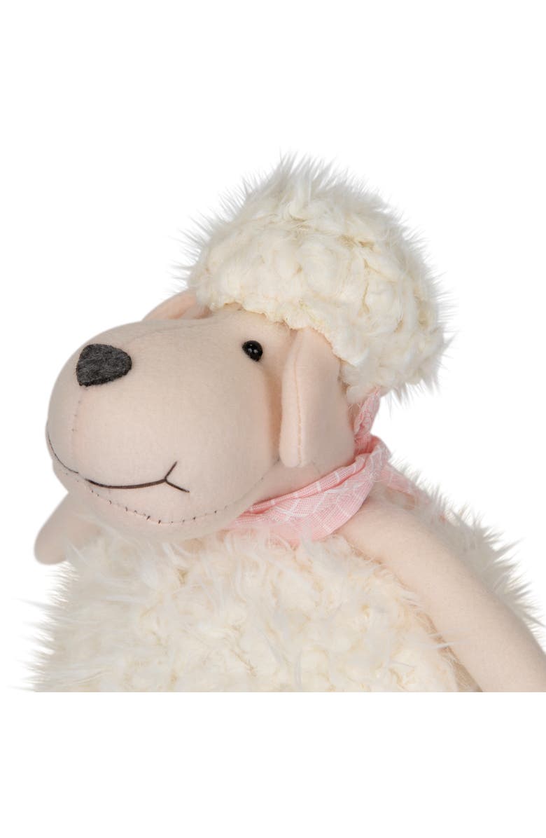 Northlight Spring Loaded Lamb with Bandanna Easter Figure - 16", Alternate, color, White