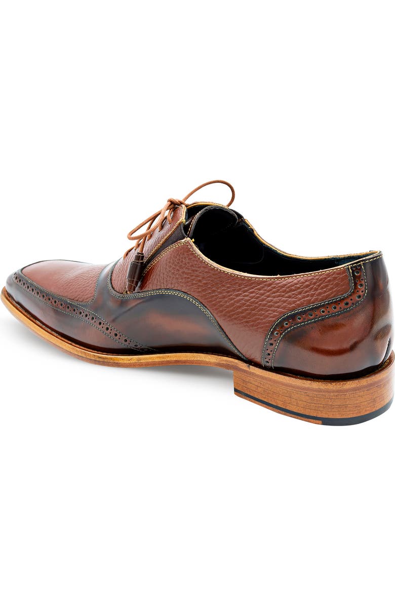 Mezlan Brogue Apron Toe Oxford, Alternate, color, Camel