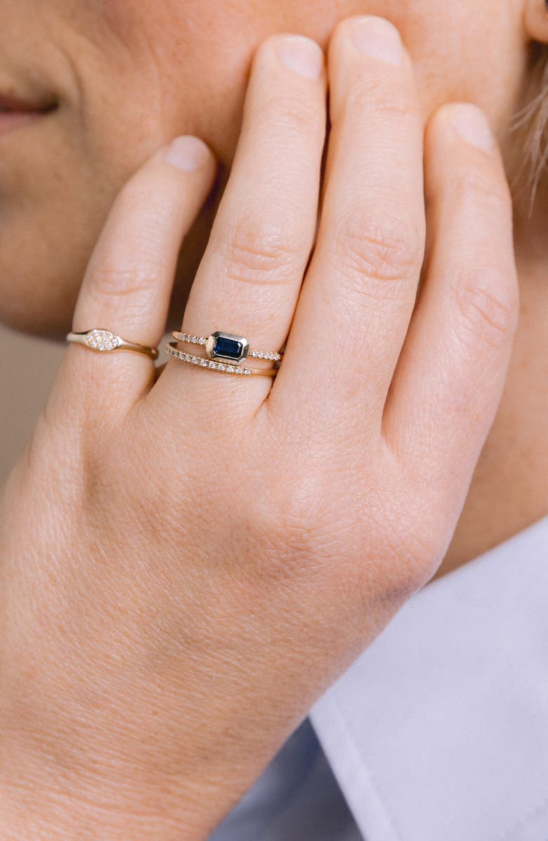 Zoë Chicco Blue Sapphire & Diamond Ring, Alternate, color, 