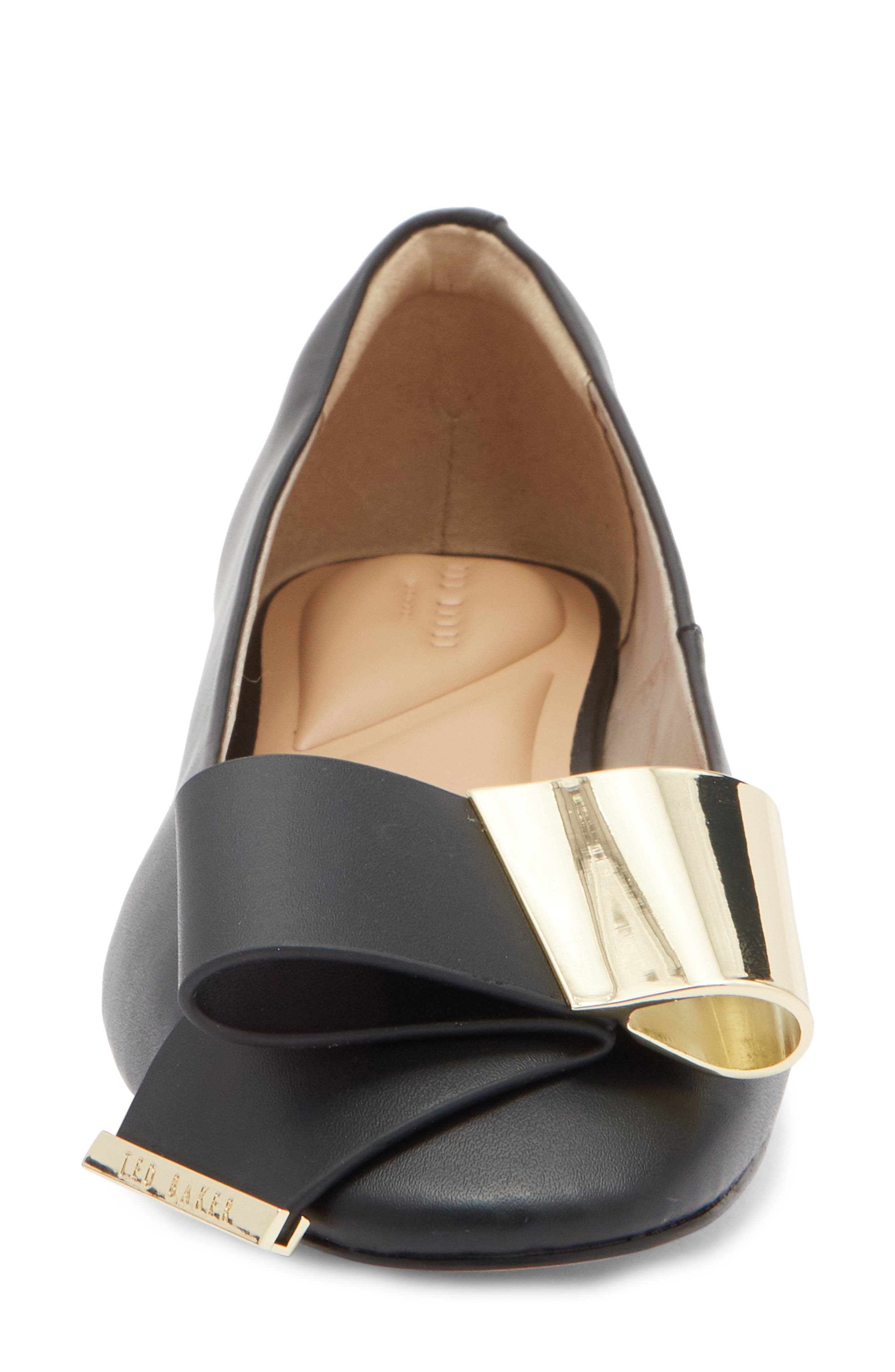 Ted Baker London Darcy Bow Flat, Alternate, color, Black