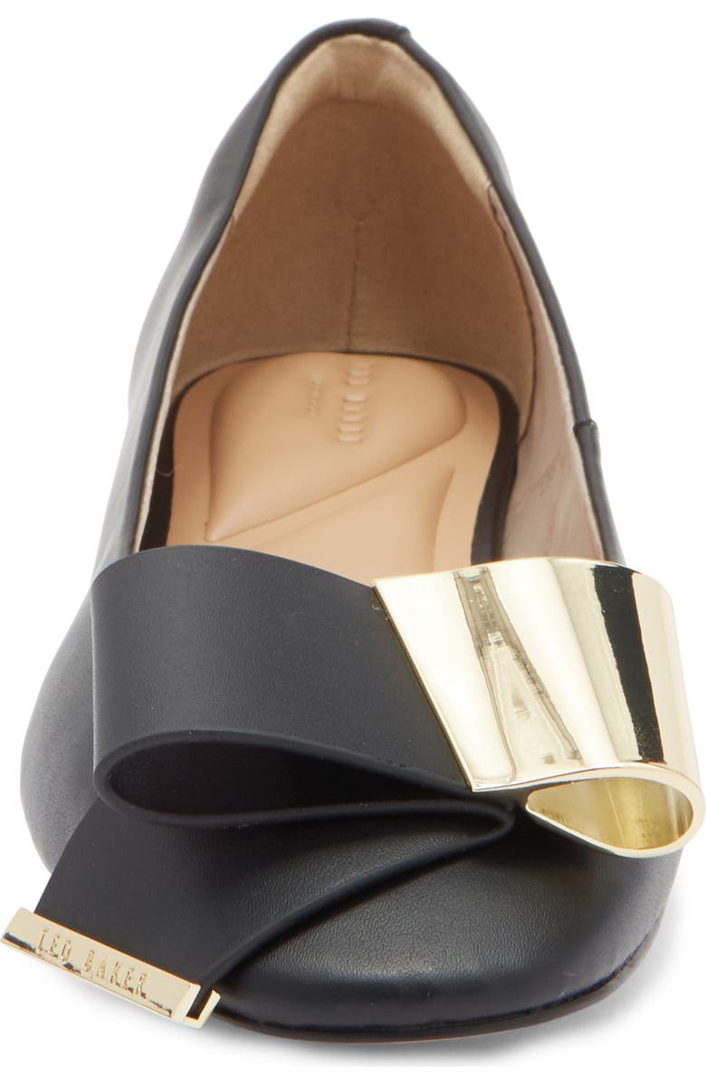 Ted Baker London Darcy Bow Flat, Alternate, color, Black