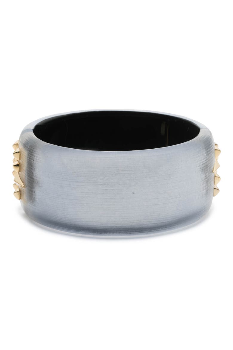 Golden Studded Hinge Bracelet, Alternate, color, STEEL BLUE