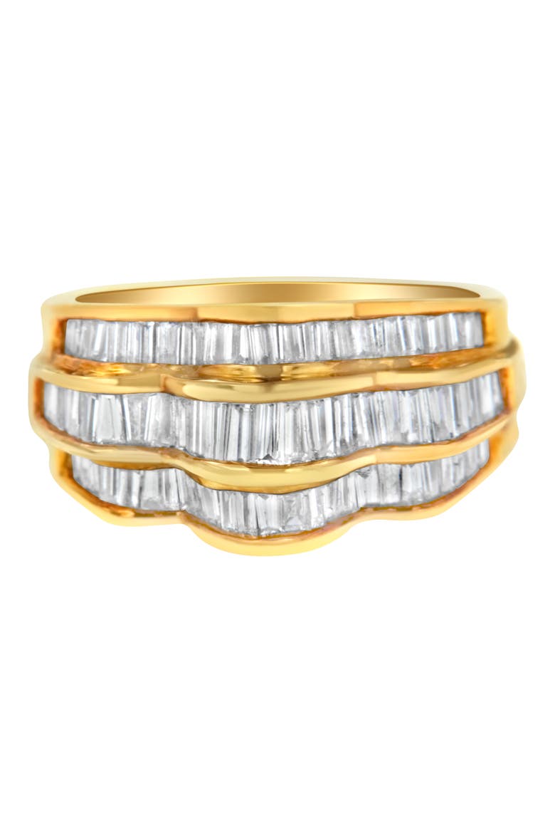 14KT Yellow Gold 1 1/4 cttw Diamond Multi-Row Band Ring, Main, color, Yellow