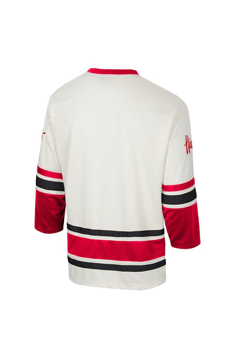 Men's Colosseum Cream Nebraska Huskers Puck Proud Fashion Hockey Jersey, Alternate, color, Cream