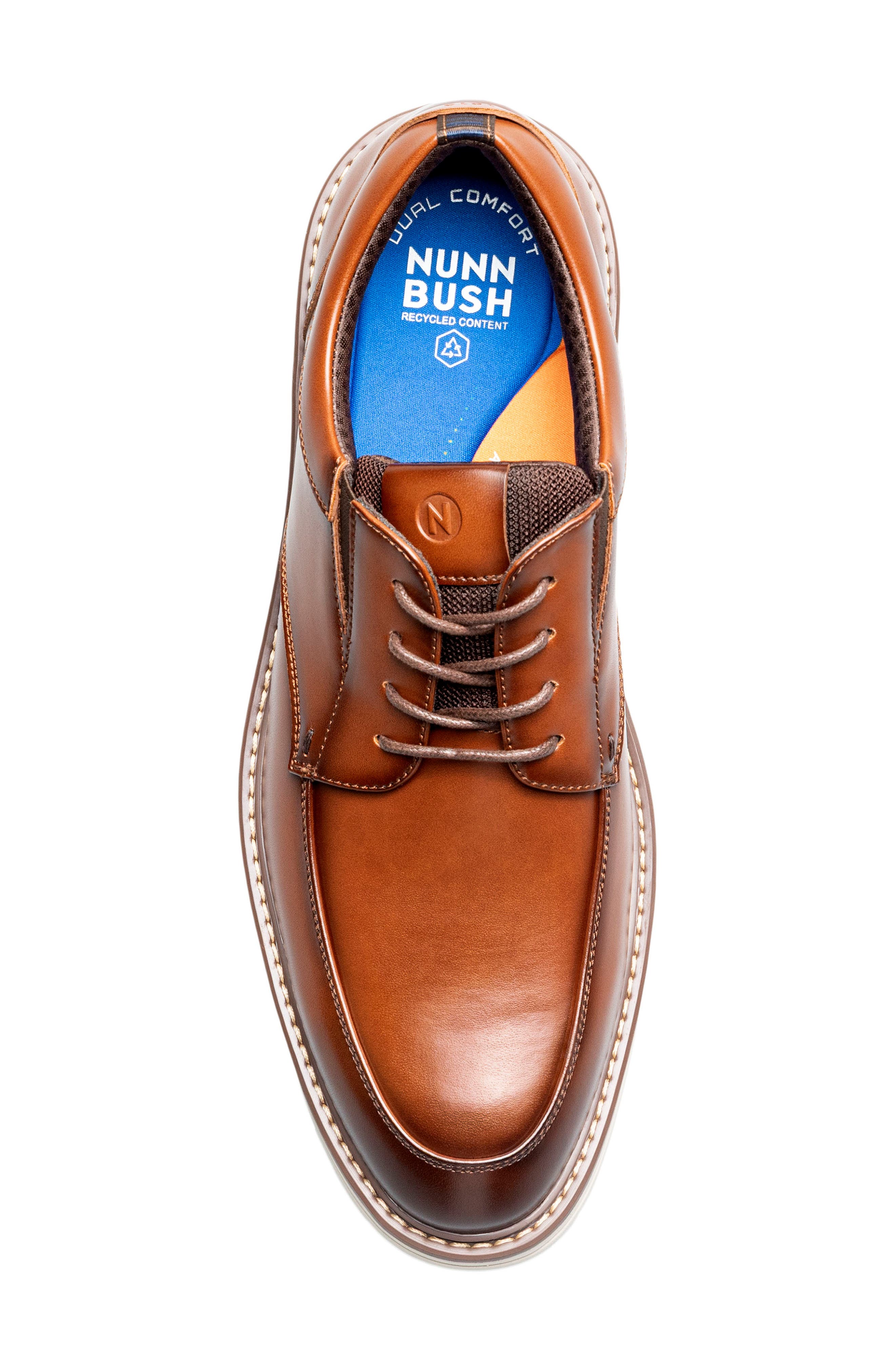 Gates Moc Toe Derby - Wide Width Available, Alternate, color, COGNAC MULTI