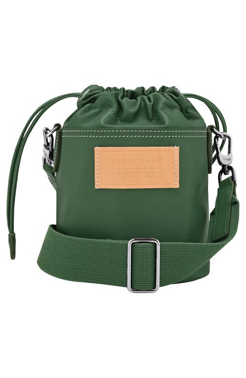 Longchamp Extra Small Le Pliage Xtra Worker Leather Bucket Bag In Green