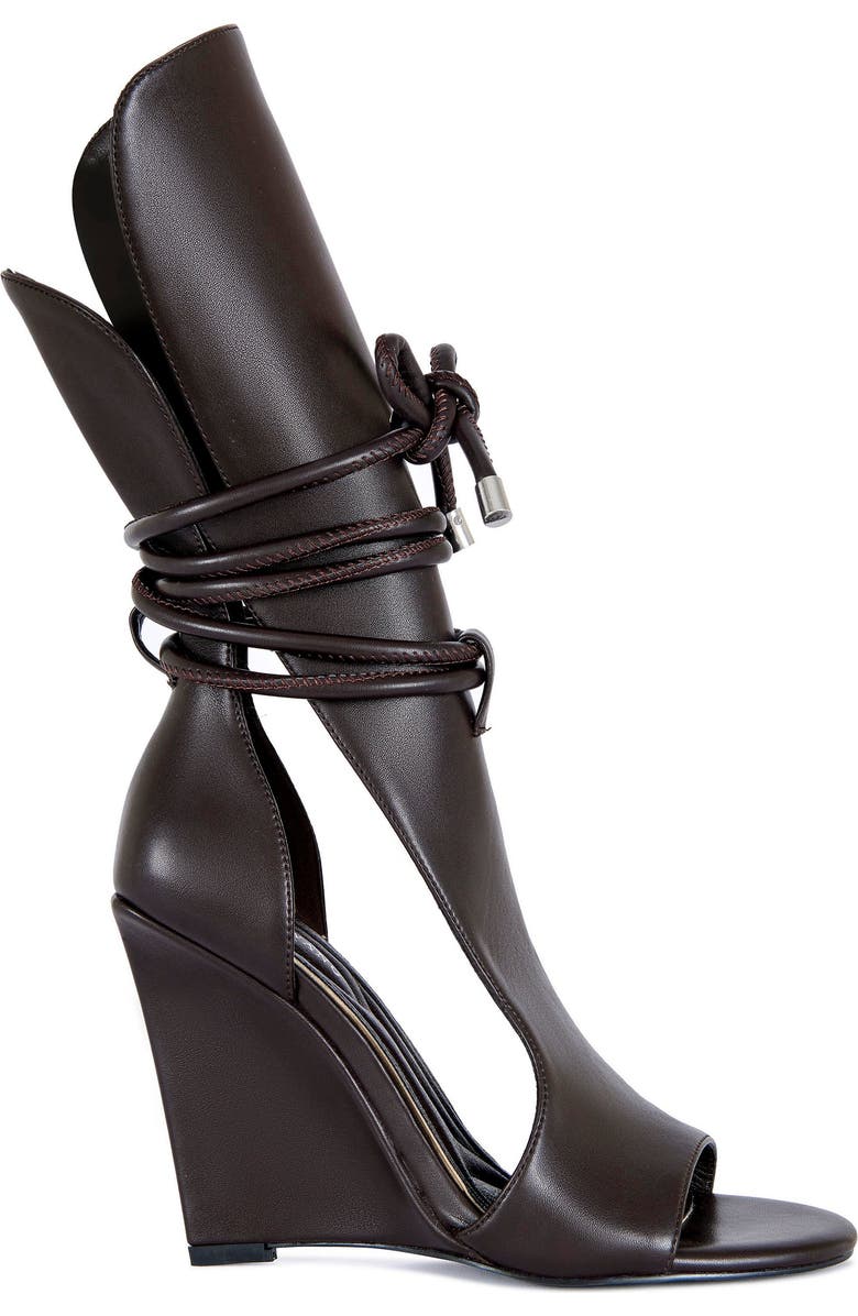 AZALEA WANG Douma Wedge Sandal, Main, color, Chocolate