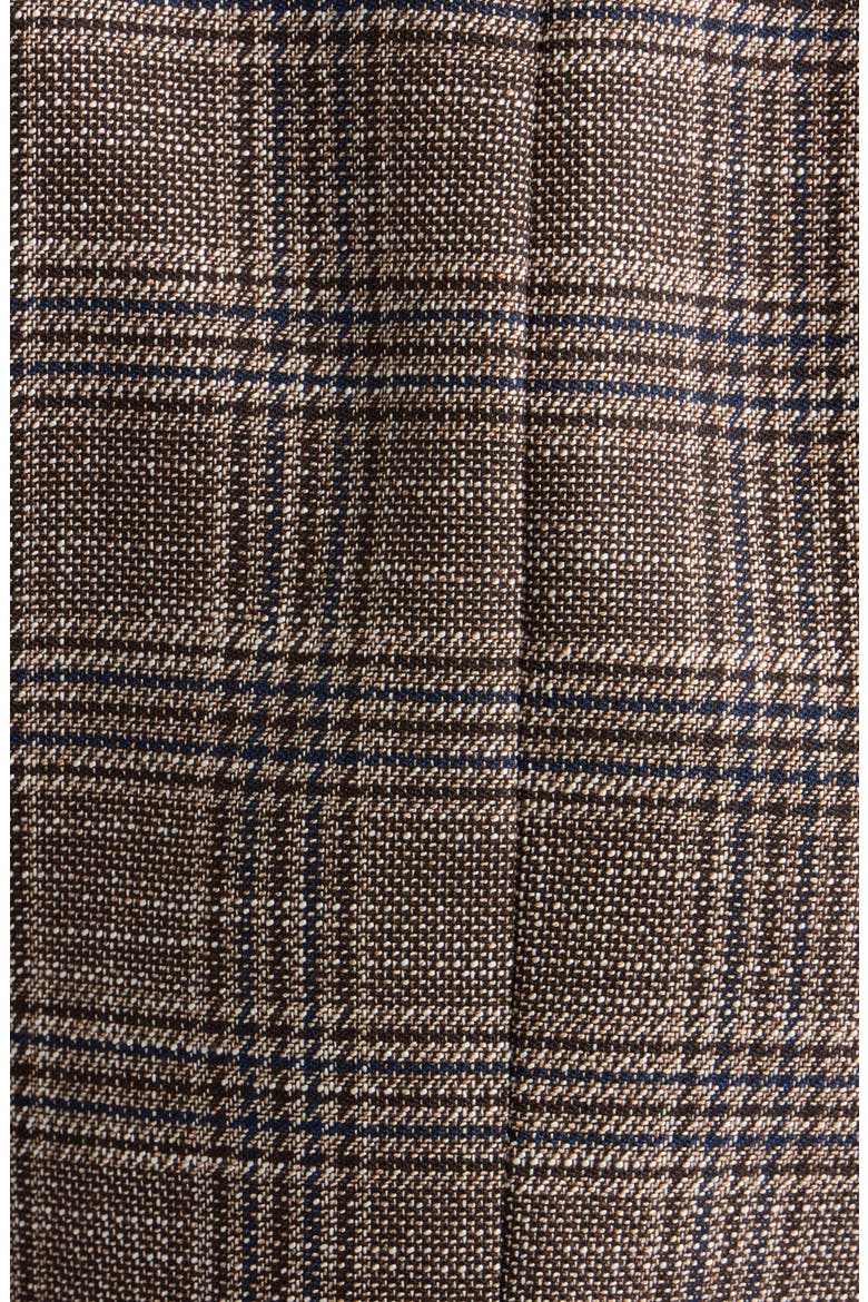 Plaid Double Breasted Blazer, Alternate, color, ESPRESSO IVORY