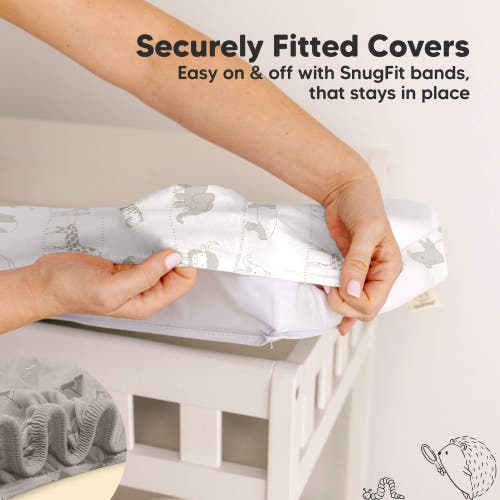 Keababies 2-pack Soothe Changing Pad Covers In Gray