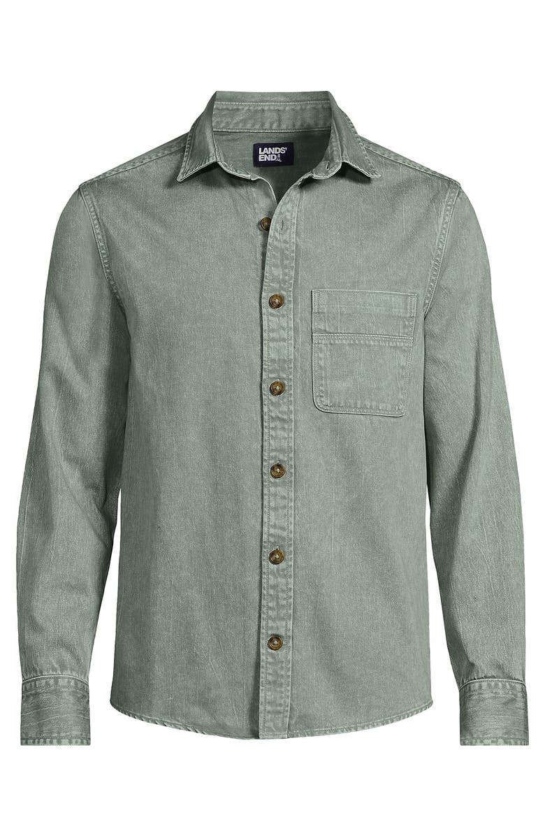 Lands' End Sailcloth Overshirt, Alternate, color, 