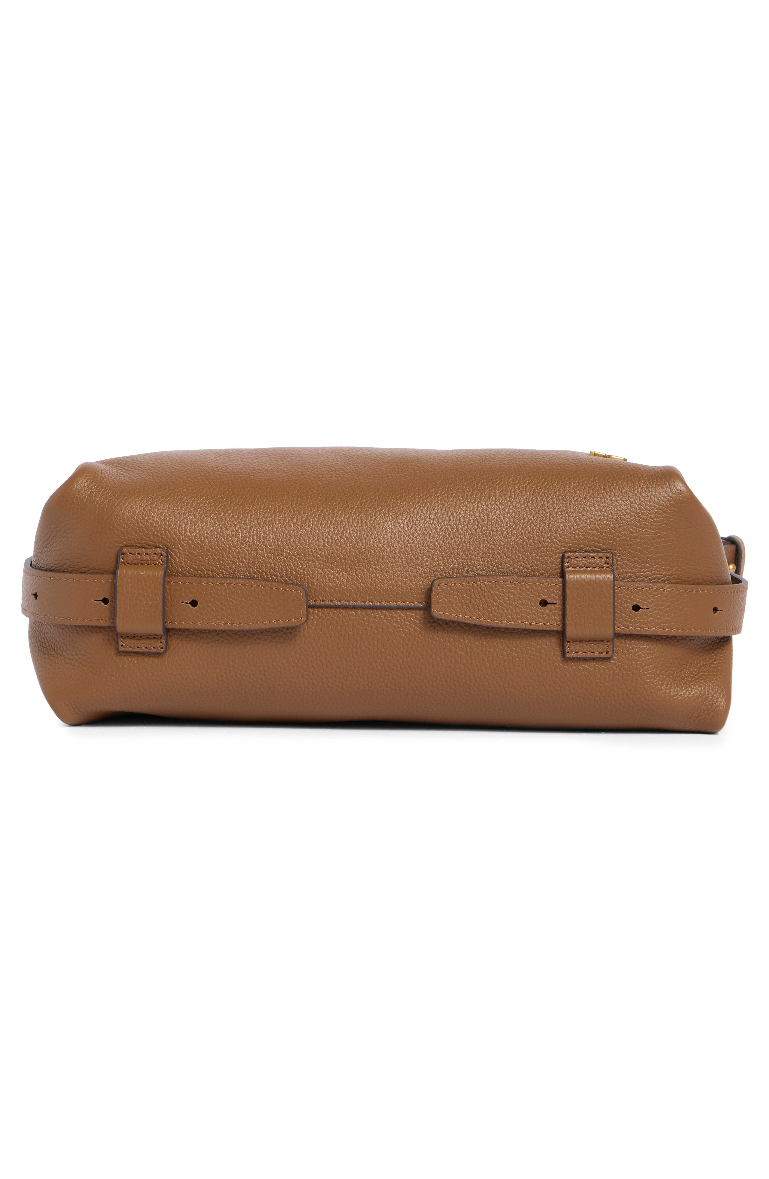 Fulton Leather Shoulder Bag, Alternate, color, COGNAC