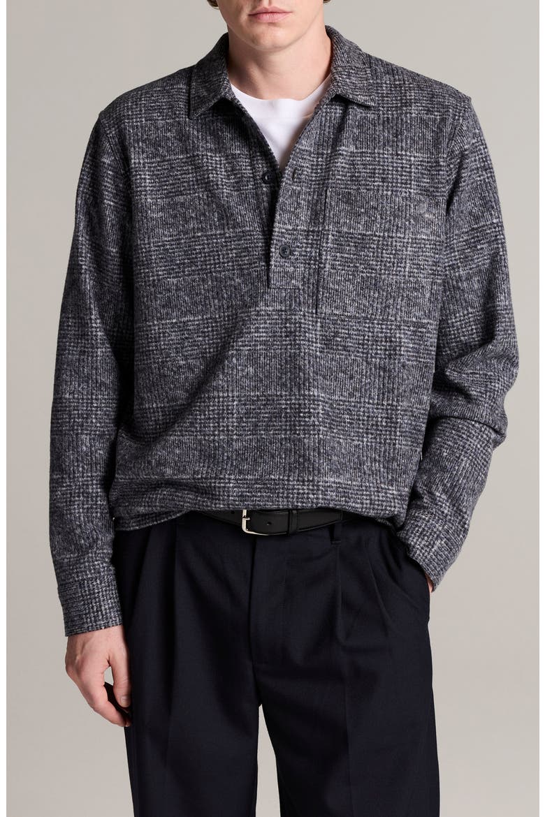 Long Sleeve Donegal Knit Popover Polo, Main, color, COASTAL COMBO