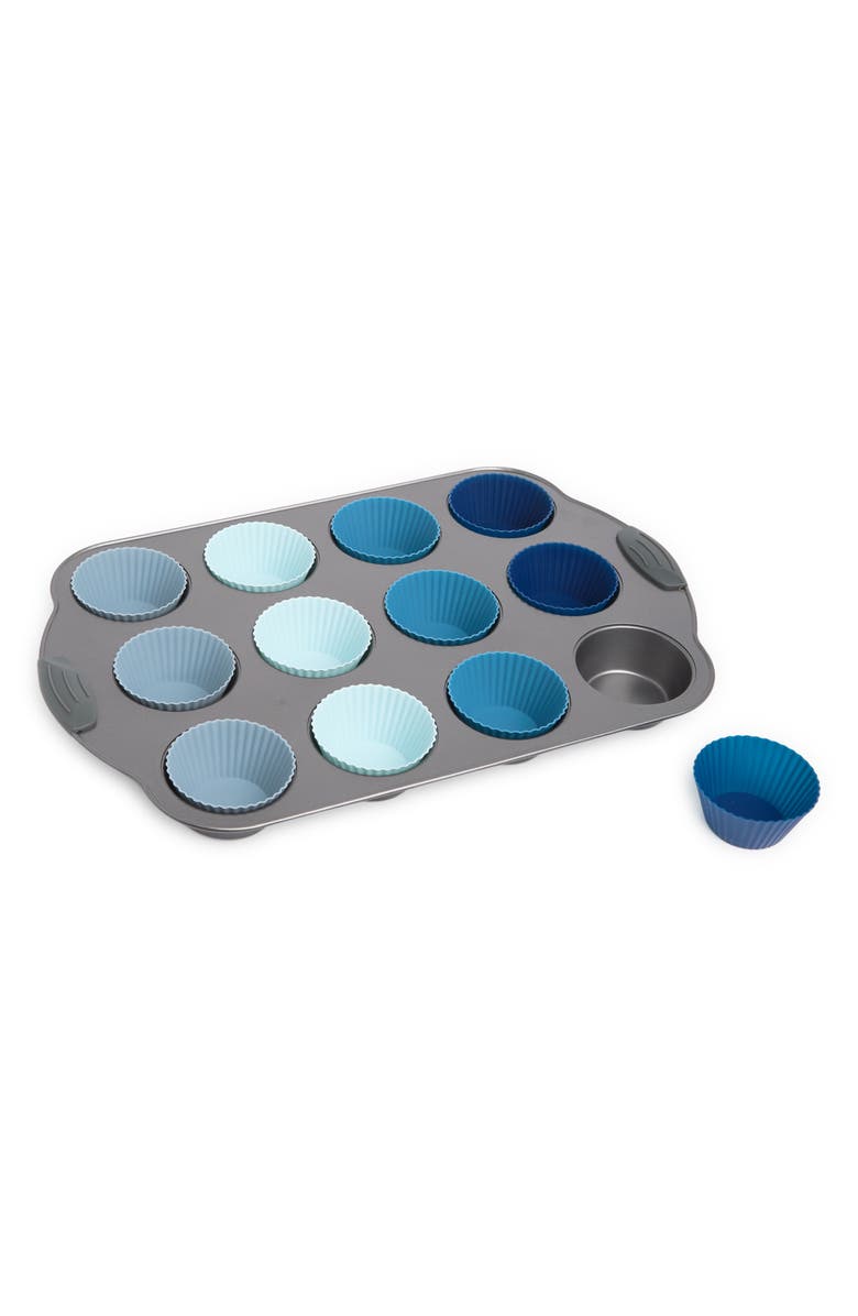 ART AND COOK Art & Cook Muffin Pan & Removable Baking Cups Set, Main, color,