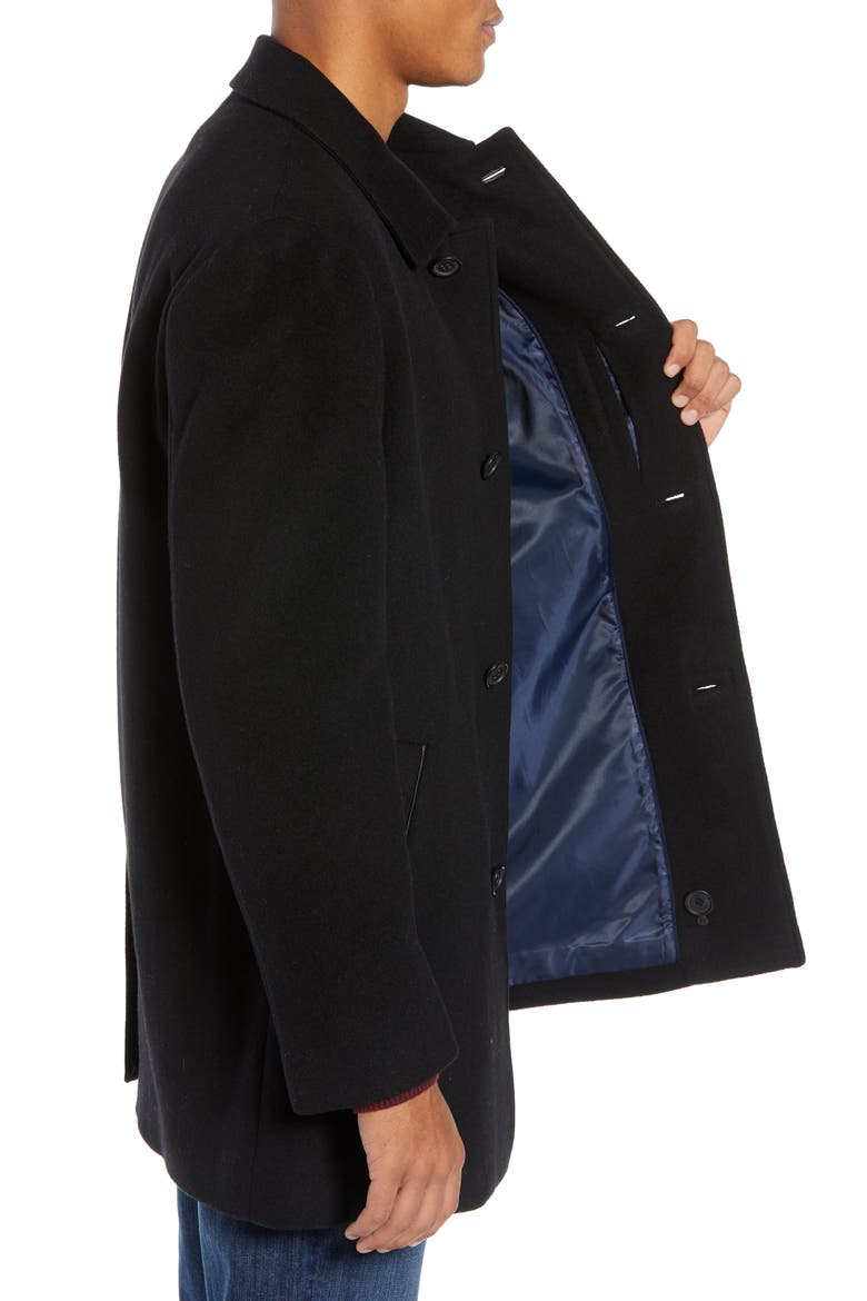 Wool Blend Overcoat, Alternate, color, BLACK