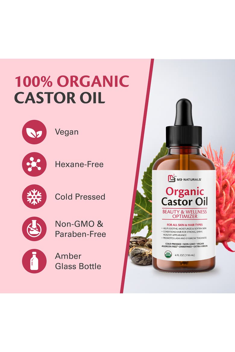 Organic Castor Oil, 4oz, Alternate, color, None