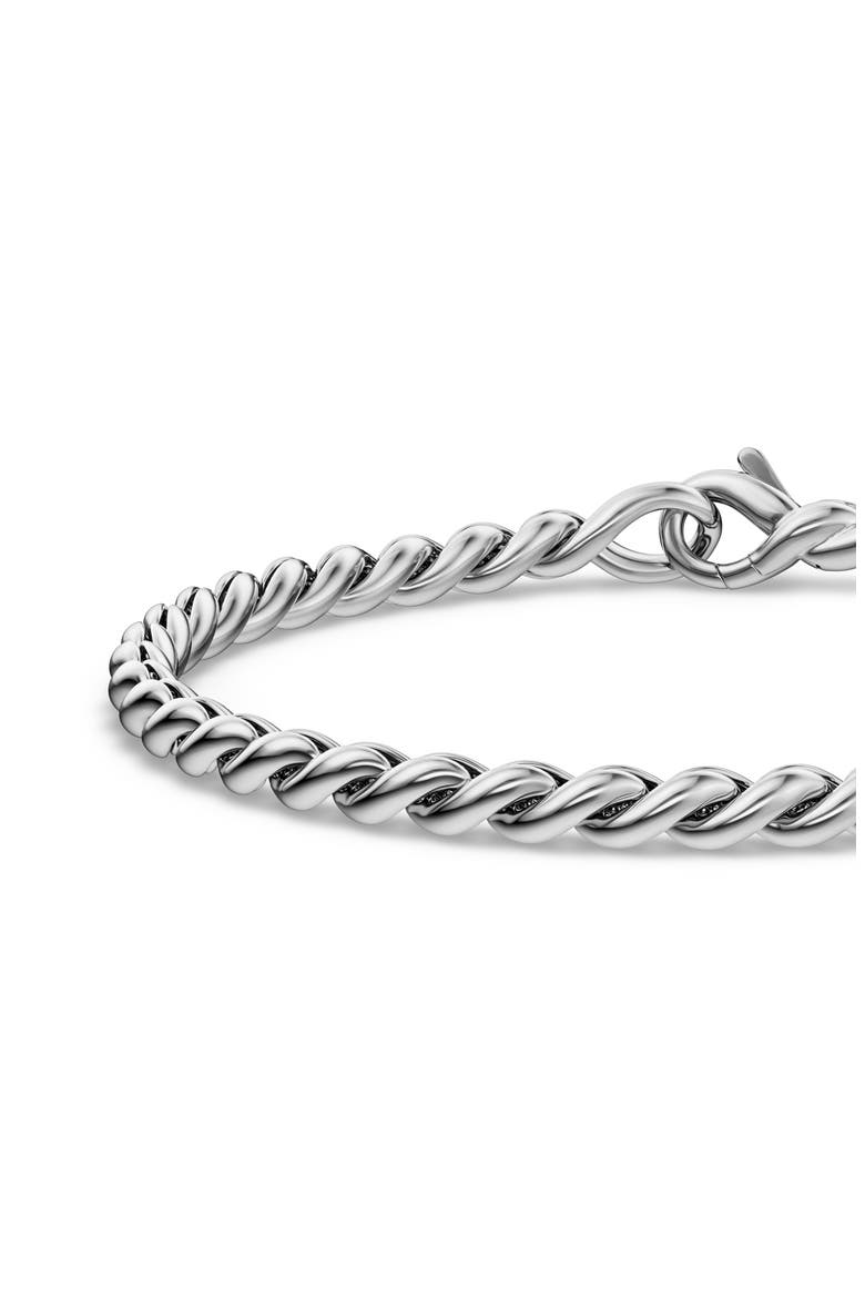 Sculpted Cable Chain Bracelet in Sterling Silver, Alternate, color, SILVER