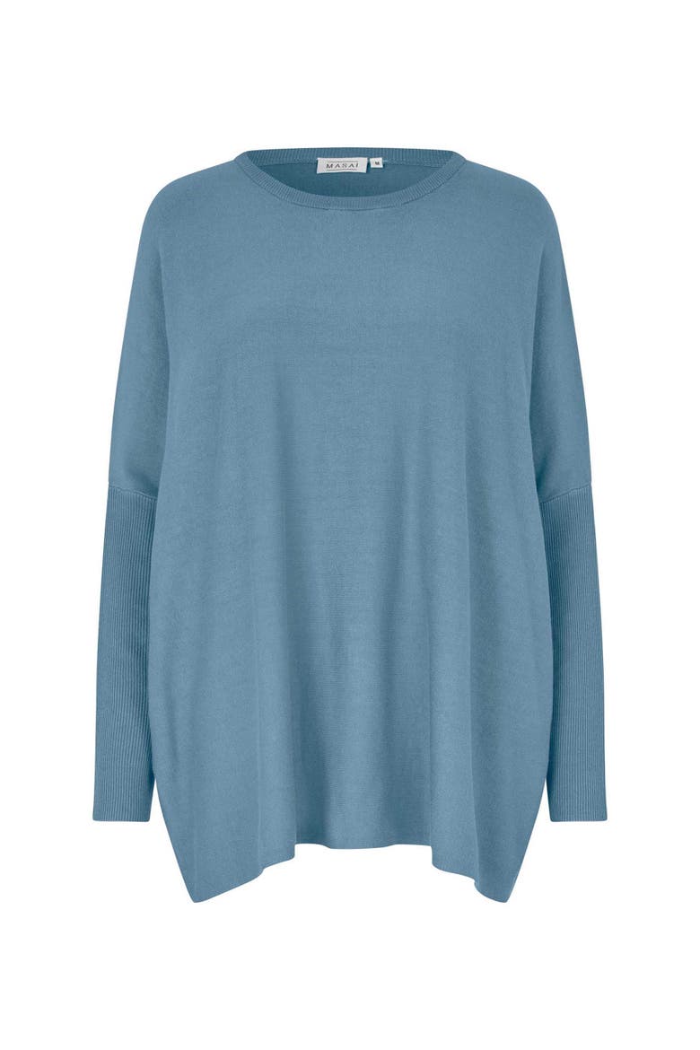 Mafanasi Round Neck Oversized Jumper, Alternate, color, Proven Blue