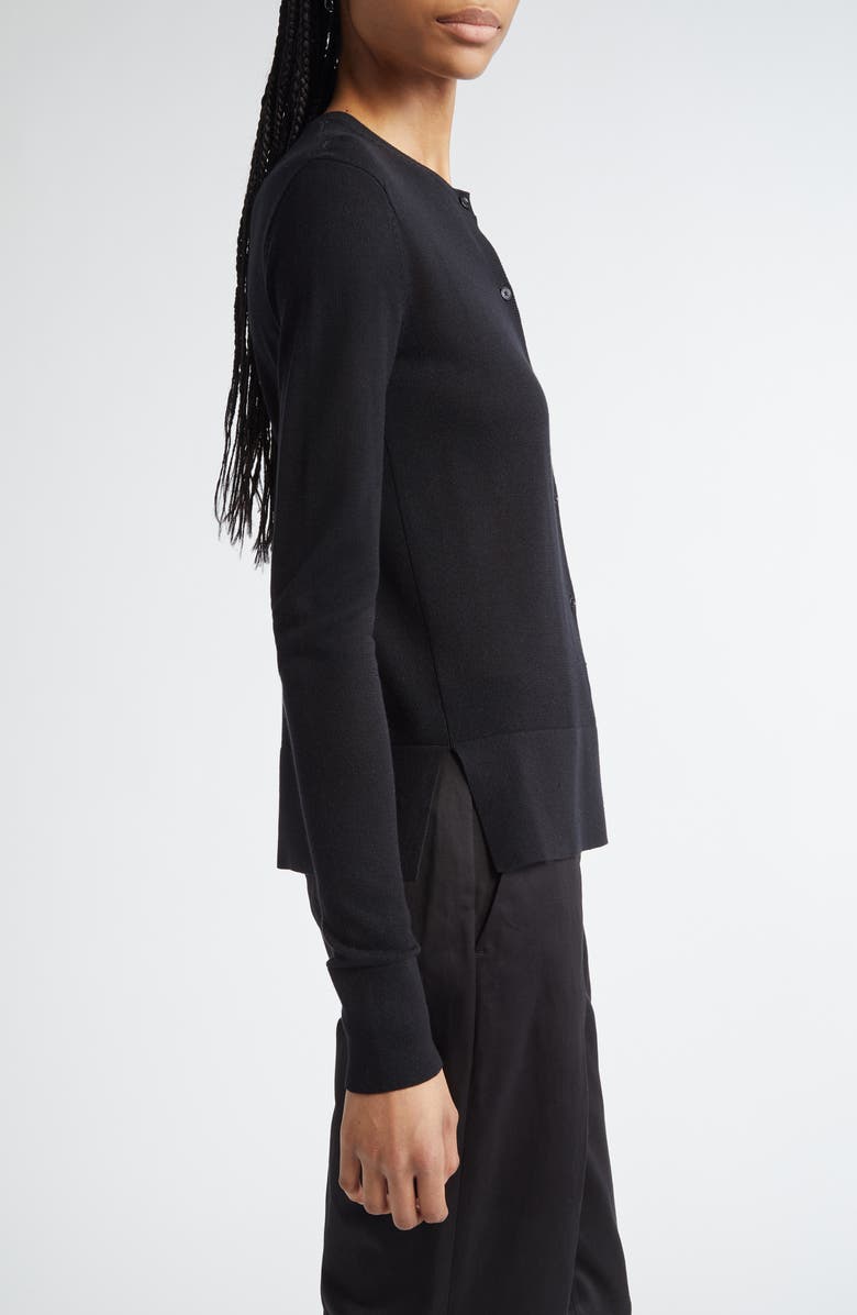 TOTEME Fine Knit Cardigan, Alternate, color, Black