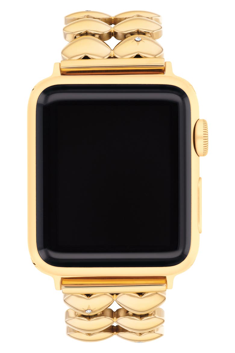 Stainless Steel 20mm Apple Watch® Bracelet Watchband, Main, color, GOLD