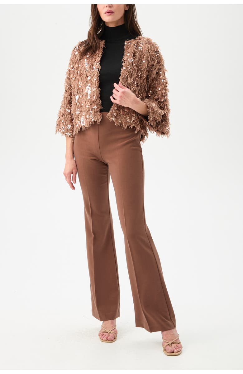 Trina Turk Oller Faux Fur Coat, Alternate, color, Boudoir Beige