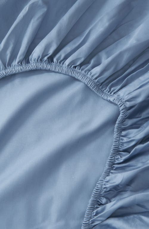 Verlee Cotton Sateen Sheet Set In Ocean Blue