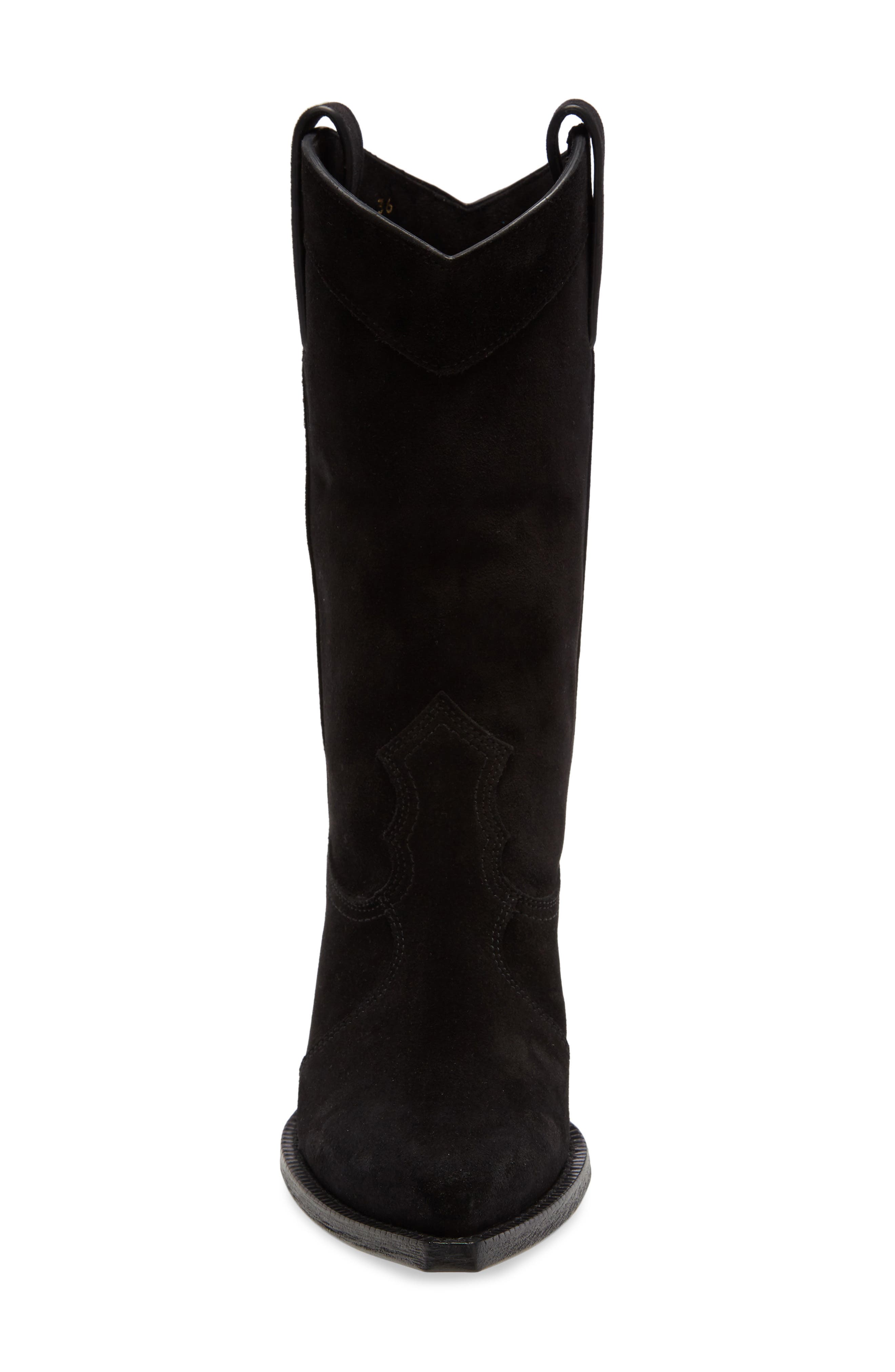 Saint Laurent Houston Suede Cowboy Boot, Alternate, color, 