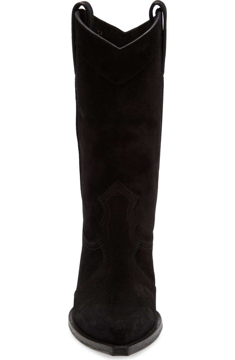 Saint Laurent Houston Suede Cowboy Boot, Alternate, color,