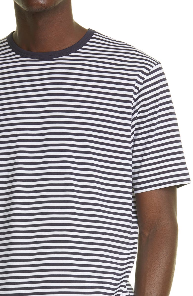 Sunspel Stripe T-Shirt, Alternate, color, White/ Navy