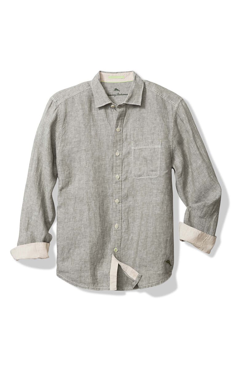 Tommy Bahama Paradise Breezer Linen Shirt, Alternate, color, Natural
