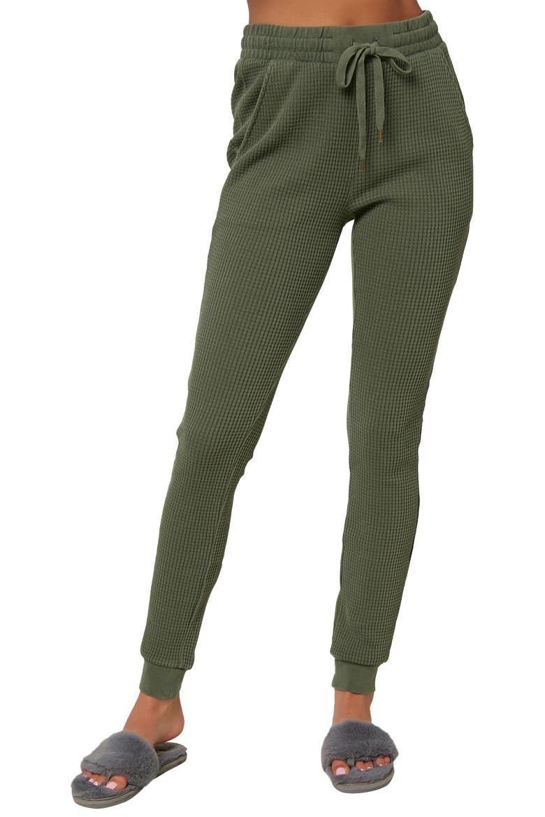 Kadence Waffle Knit Pants, Main, color, LAUREL GRE