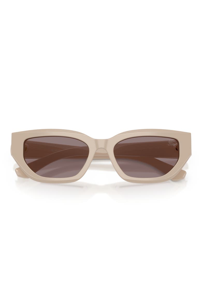 54mm Cat Eye Sunglasses, Alternate, color, BEIGE / DARK PURPLE