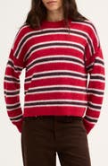 Madewell Stripe Crewneck Sweater in Alpaca Blend