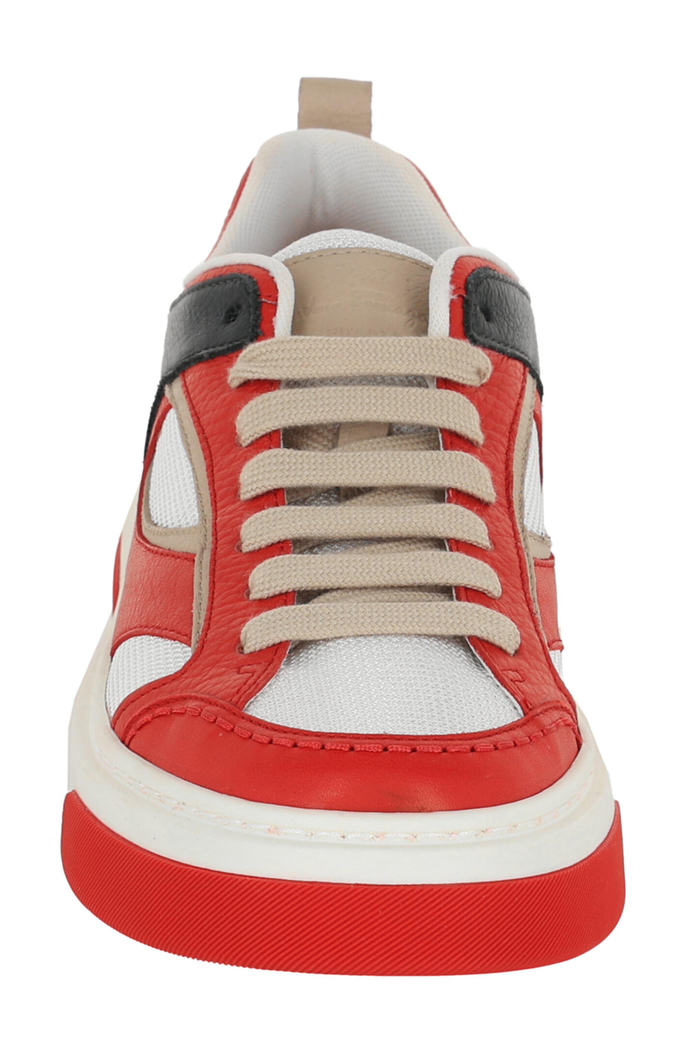 FERRAGAMO Cassini Low Top Sneaker, Alternate, color, Red