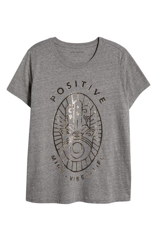 LUCKY BRAND LUCKY BRAND POSITIVE HAMSA BOYFRIED GRAPHIC T-SHIRT 