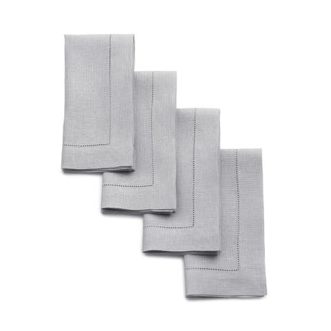 Linen Dinner Napkins - Classic Hemstitch, 20" x 20"