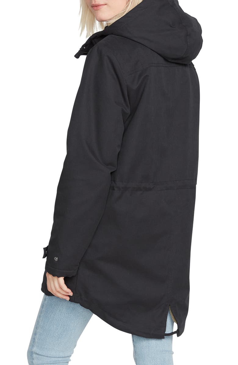 Volcom Walk on By 5K Fleece Lined Parka, Alternate, color, 
