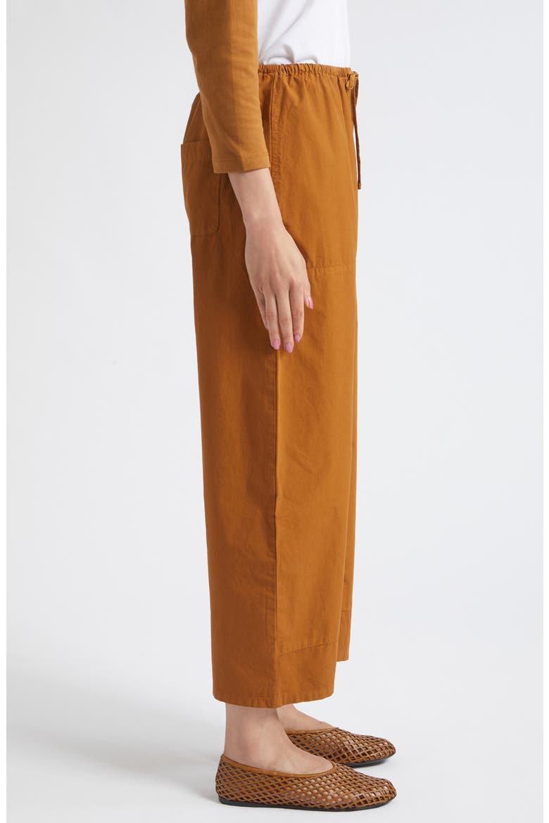 Kyoto Cotton Drawstring Utility Crop Pants, Alternate, color, COPPER