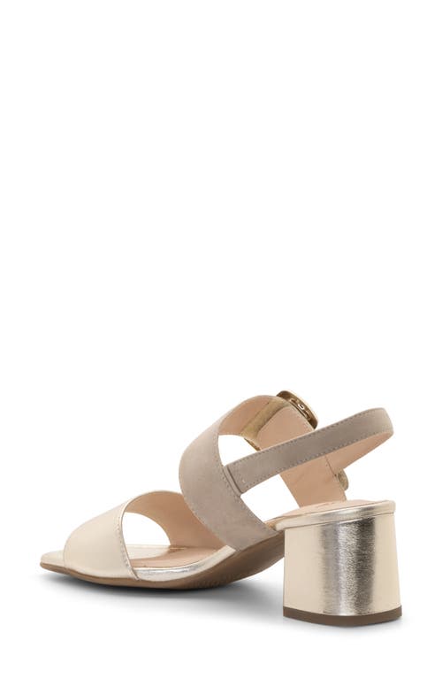 Ara Bordeaux Slingback Sandal In Platinum/sand