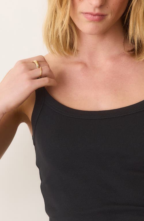 Marine Layer Lexi Sun-in Crop Rib Camisole In Black