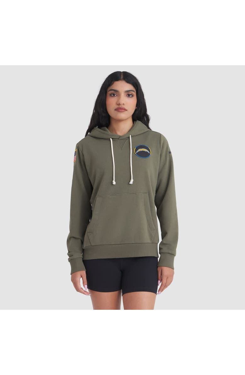 Nike Women's Nike Olive Los Angeles Chargers 2025 Salute to Service Sideline Standard Issue Dri-FIT Hoodie, Main, color, Olive